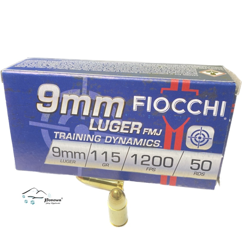 Amunicja kal.9mm FIOCCHI FMJ 7,45g/115gr