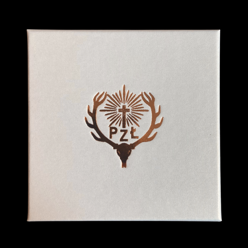 Bransoletka z logo PZŁ kolor ciemny brąz