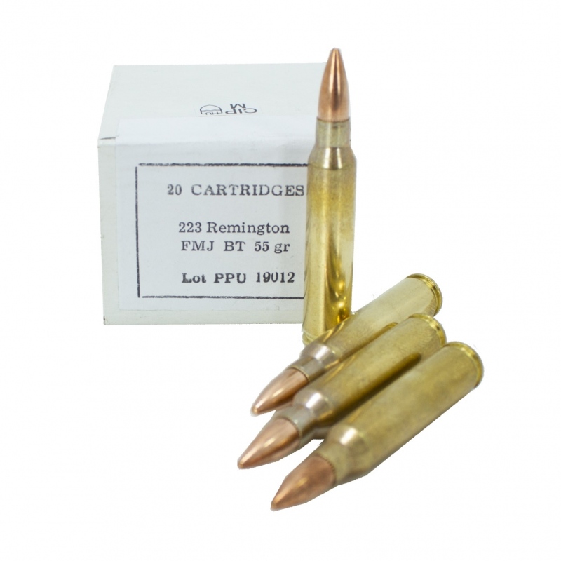 Am.k.PARTIZAN kal.223Rem FMJ 3,56g/55grs ( 20 sztuk )