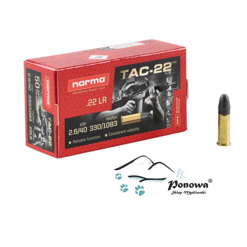 AM.KUL. 22LR NORMA TAC-22 2.6g/40gr